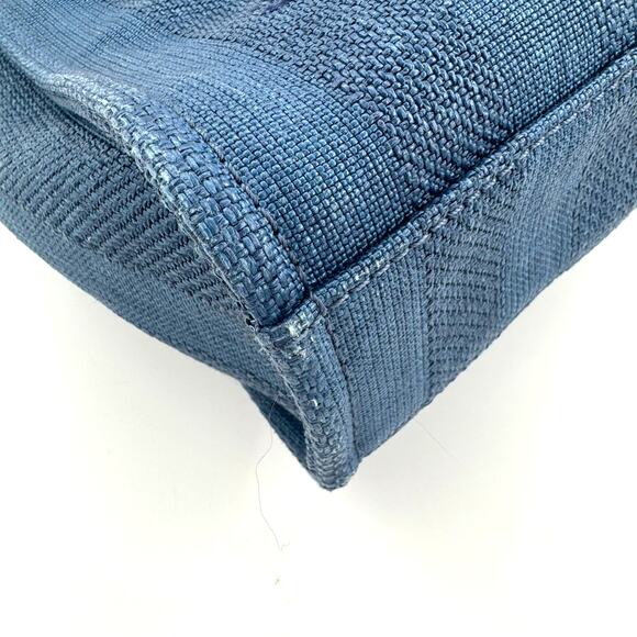 Chanel Mini Deauville Denim Blue Raffia Tote Bag Series 29 2019 CGHW Authentic - Picture 8 of 16
